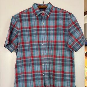 Johnnie-O HANGIN’ OUT Plaid short sleeve button down Size L EUC